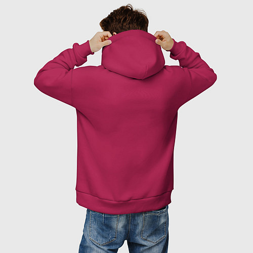 Мужское худи оверсайз Год успешного Владимира / Маджента – фото 4