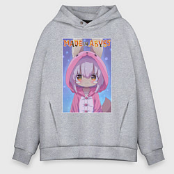 Толстовка оверсайз мужская Nanachi in the pajama, цвет: меланж