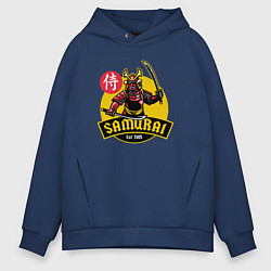 Толстовка оверсайз мужская Samurai 1985, цвет: тёмно-синий