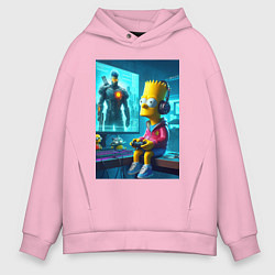 Мужское худи оверсайз Bart Simpson is an avid gamer