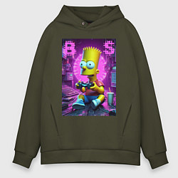 Мужское худи оверсайз Bart Simpson - cool gamer