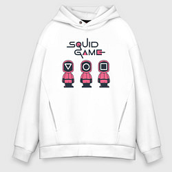 Толстовка оверсайз мужская Squid games, цвет: белый