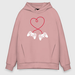 Толстовка оверсайз мужская Lover gamer, цвет: пыльно-розовый