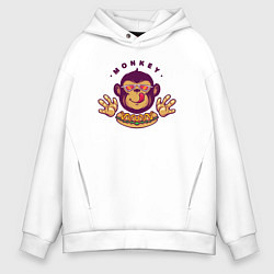 Мужское худи оверсайз Monkey hot dog