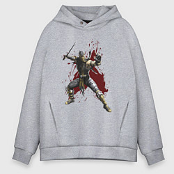 Толстовка оверсайз мужская Scorpion Mortal Kombat, цвет: меланж