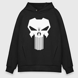 Толстовка оверсайз мужская The Punisher - Каратель, цвет: черный