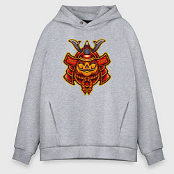 Толстовка оверсайз мужская Samurai halloween, цвет: меланж