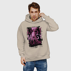 Толстовка оверсайз мужская Кисси Мисси из Poppy Playtime, цвет: миндальный — фото 2