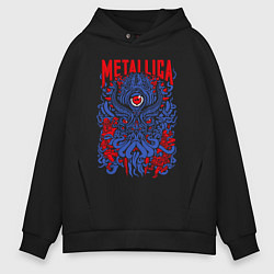 Толстовка оверсайз мужская Metallica: octopus, цвет: черный