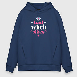 Толстовка оверсайз мужская Bad witch vibes magic, цвет: тёмно-синий