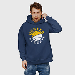Толстовка оверсайз мужская Denver Nuggets sport, цвет: тёмно-синий — фото 2