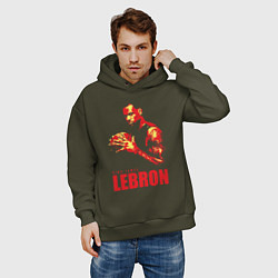 Толстовка оверсайз мужская King James Lebron, цвет: хаки — фото 2