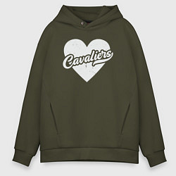 Толстовка оверсайз мужская Love Cavaliers, цвет: хаки