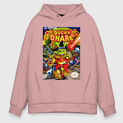 Толстовка оверсайз мужская Баки о хэр, цвет: пыльно-розовый