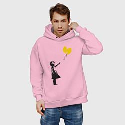 Толстовка оверсайз мужская Wu-Tang Banksy, цвет: светло-розовый — фото 2