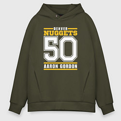 Толстовка оверсайз мужская Denver - Aaron Gordon, цвет: хаки