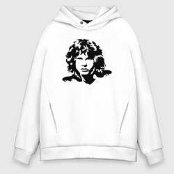 Толстовка оверсайз мужская The Doors - Джим Моррисон, цвет: белый