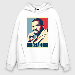 Толстовка оверсайз мужская Drake obey, цвет: белый