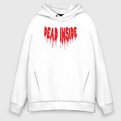 Толстовка оверсайз мужская Мертвец внутри, цвет: белый