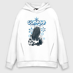 Толстовка оверсайз мужская Glimse,Y2K стиль, цвет: белый