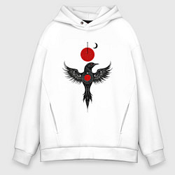 Толстовка оверсайз мужская The night raven, цвет: белый