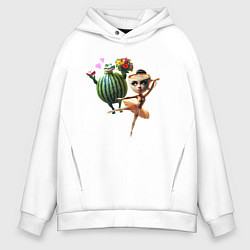 Толстовка оверсайз мужская Ballerina Cappuccina - Glorbo Fruttodrillo, цвет: белый
