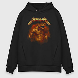 Толстовка оверсайз мужская Metallica Funny Monster, цвет: черный