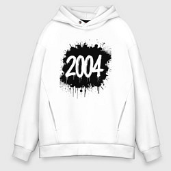 Толстовка оверсайз мужская 2004 всплеск краски, цвет: белый