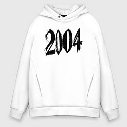 Толстовка оверсайз мужская 2004 штрихами, цвет: белый