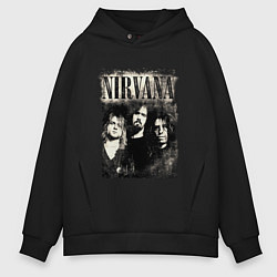 Толстовка оверсайз мужская Nirvana foto, цвет: черный
