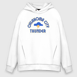 Толстовка оверсайз мужская Thunder Oklahoma, цвет: белый