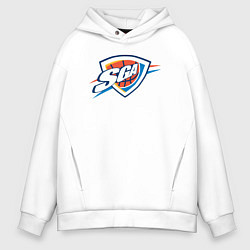 Толстовка оверсайз мужская SGA Oklahoma, цвет: белый