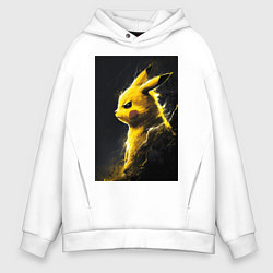 Толстовка оверсайз мужская Pikachu, цвет: белый