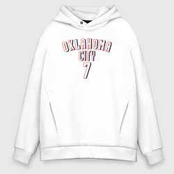 Толстовка оверсайз мужская Oklahoma City 7, цвет: белый