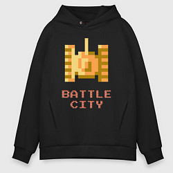 Толстовка оверсайз мужская Battle city, цвет: черный
