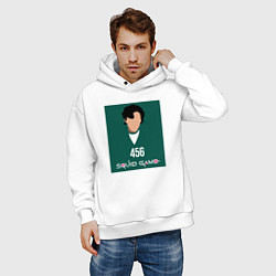 Толстовка оверсайз мужская Squid game 456, цвет: белый — фото 2
