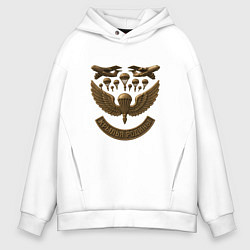 Толстовка оверсайз мужская Крылья Родины, цвет: белый