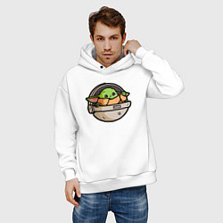 Толстовка оверсайз мужская Yoda baby, цвет: белый — фото 2