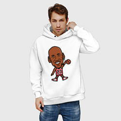 Толстовка оверсайз мужская Малыш Джордан, цвет: белый — фото 2