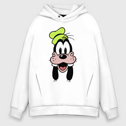 Толстовка оверсайз мужская Goofy head, цвет: белый