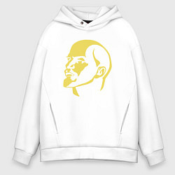 Толстовка оверсайз мужская USSR Lenin, цвет: белый