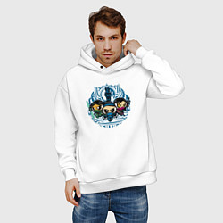 Толстовка оверсайз мужская Малыши бойцы, цвет: белый — фото 2