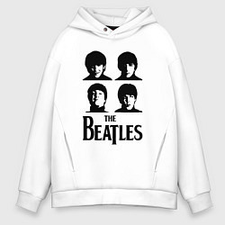 Толстовка оверсайз мужская Beatles исполнители, цвет: белый