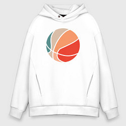 Толстовка оверсайз мужская Basket color, цвет: белый