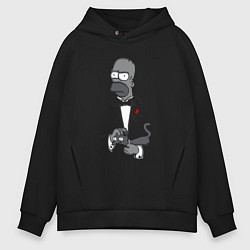 Толстовка оверсайз мужская Homer godfather, цвет: черный
