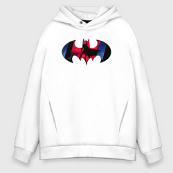 Толстовка оверсайз мужская Batman knight, цвет: белый