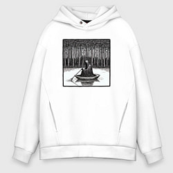 Толстовка оверсайз мужская Призрак в лодке, цвет: белый