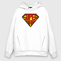 Толстовка оверсайз мужская Dad superman, цвет: белый