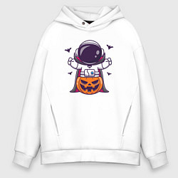 Толстовка оверсайз мужская Spaceman halloween, цвет: белый