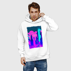 Толстовка оверсайз мужская Будущее близко, цвет: белый — фото 2